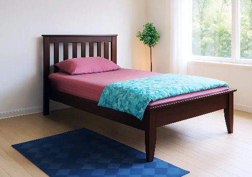 Solid Wood Single Bed and Mattress Combo